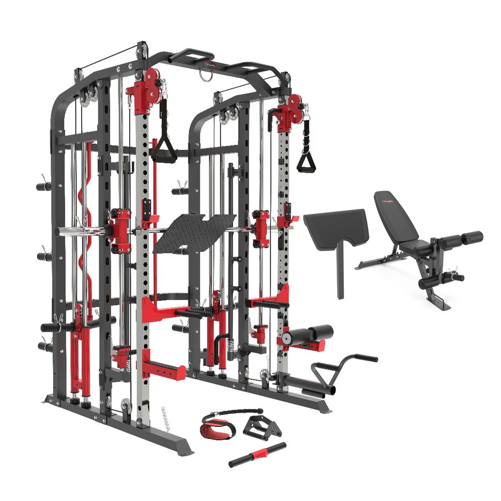 Trojan FPR70 All-in-One Trainer Smith, Rack, Leg Press & Bench + Leg Extension